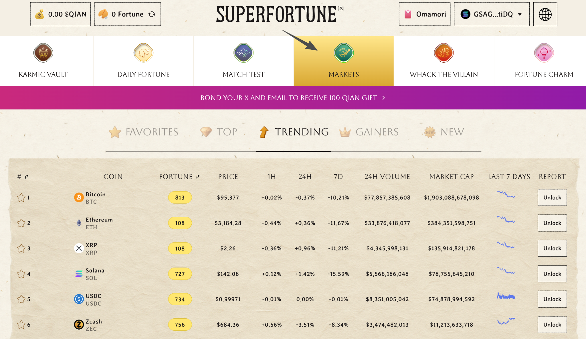 Web3 首個玄學項目 superfortune 上線玄學行情及面向 Web2 使用者的 APP